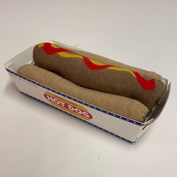 3pr. Hotdog Socks by Hot Candy D13 - Picture 1 of 6